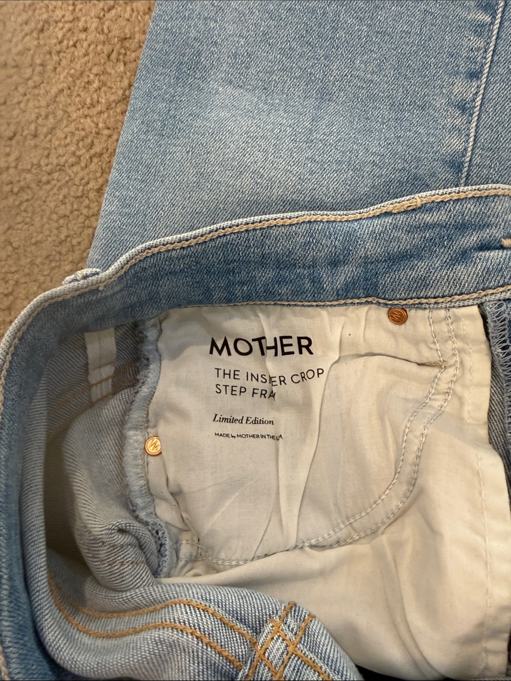 Mother insider step Crop Jeans 27 Limited Edition - Picture 4 of 7